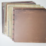 Brown + Dark Green Patterned Scrapbook Paper Bundle