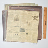 Brown + Dark Green Patterned Scrapbook Paper Bundle
