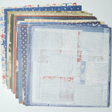 Patriotic Patterned Scrapbook Paper Bundle