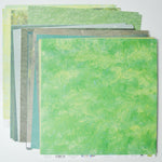 Green Patterned Scrapbook Paper Bundle