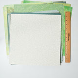 Green Patterned Scrapbook Paper Bundle