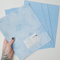 Blue + Marbled Blue Print Creative Memories Photo Mounting Paper - 4 Packs