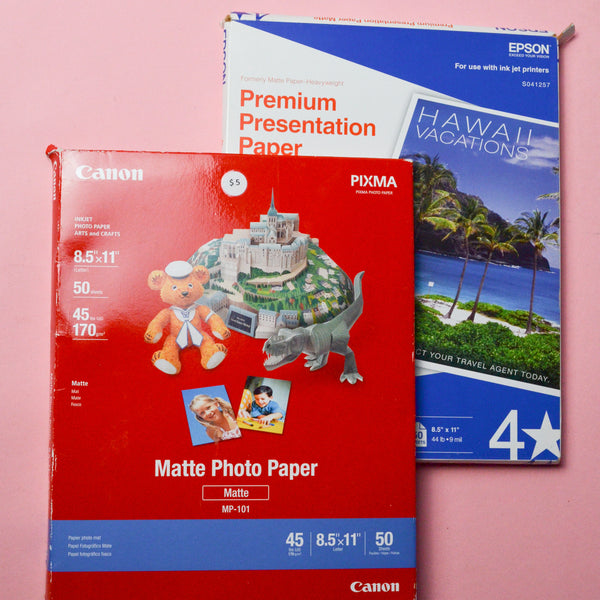 Matte Photo + Presentation Paper Bundle - 2 Packs – Make & Mend