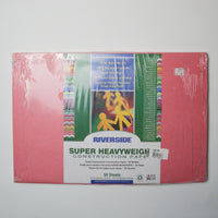 Light Red Riverside Super Heavyweight Construction Paper Pack, 12" x 18" - 50 Sheets
