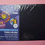 Black Pacon Tru-Ray Construction Paper Pack - 12" x 18"