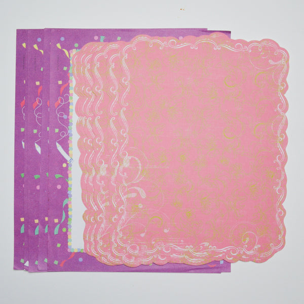 Pink + Purple Patterned Printer Paper - 8.5" x 11"