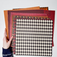 Red Scrapbook Paper Bundle