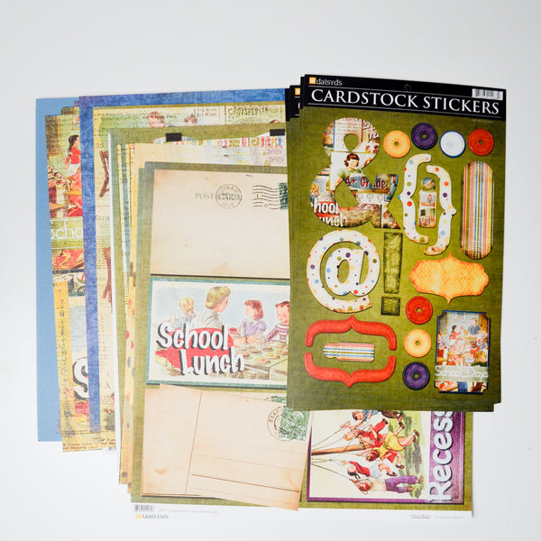 Scrapbooking Paper + Cardstock Sticker Bundle