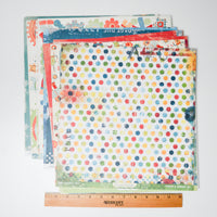 Red + Blue Scrapbook Paper Bundle