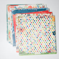 Red + Blue Scrapbook Paper Bundle