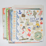 Beach Themed Scrapbooking Paper Bundle