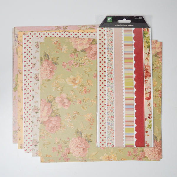 Scrapbook Paper + Border Bundle