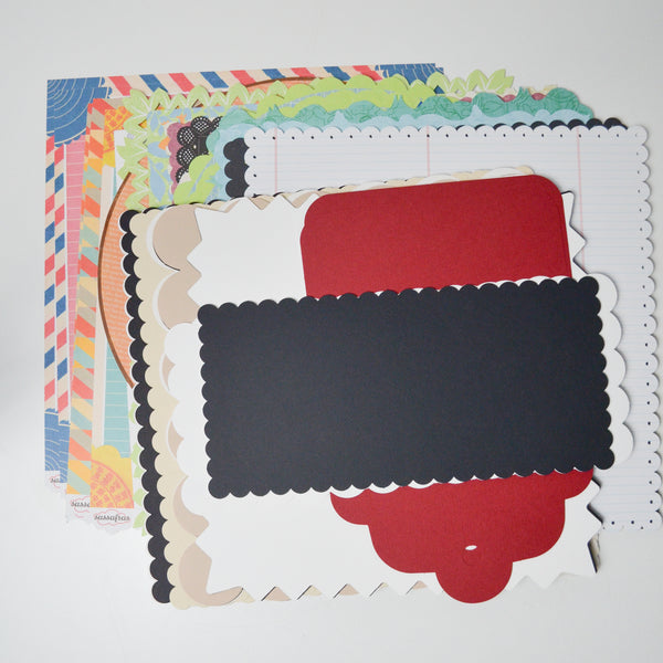 Scalloped Scrapbook Paper Bundle