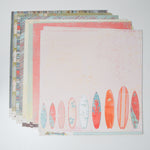 Surfing Themed Scrapbook Paper Bundle