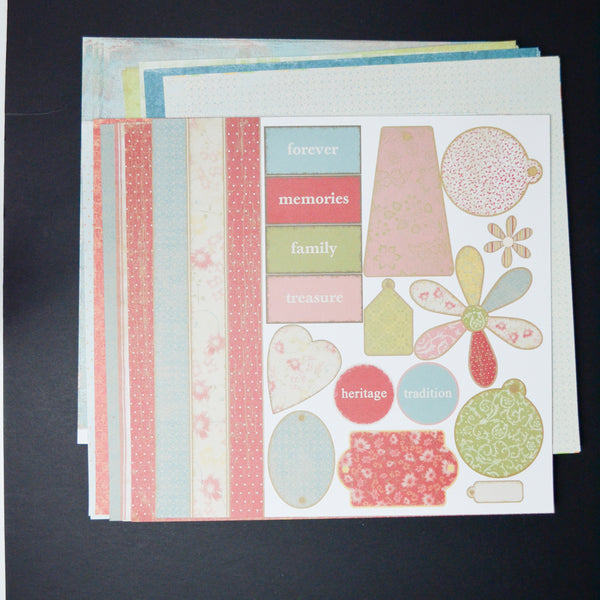 Blue Scrapbook Paper Bundle