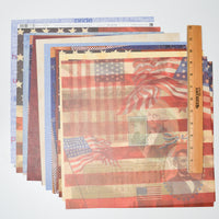 American Themed Scrapbook Paper Bundle