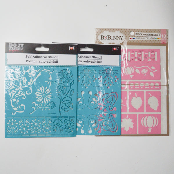 Adhesive Floral Stencil Bundle - 3 Packs – Make & Mend