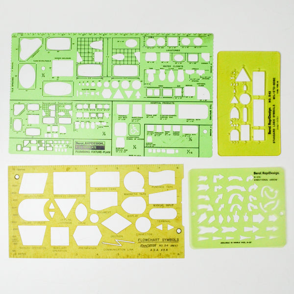 Drafting Stencils - Set of 4