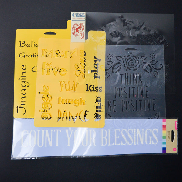 Motivational Word Stencil Bundle