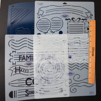 Scrapbooking Layout and Captioning Stencil Bundle