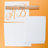 Large Script Alphabet Stencils