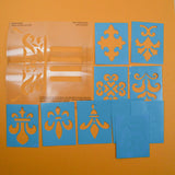 Decorative Emblem + Border Stencils