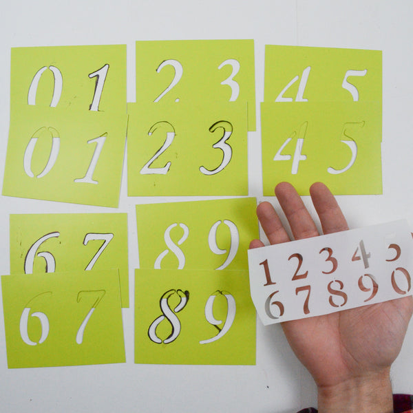 Number Stencils – Make & Mend