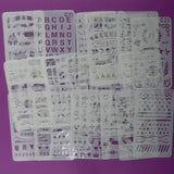 Basic Shapes, Icons, Decorations + Letters Stencils