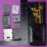 Metal Letter Stencils in Black + Gold Box