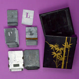 Metal Letter Stencils in Black + Gold Box