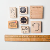 New Baby + Invitation Rubber Stamp Bundle Default Title