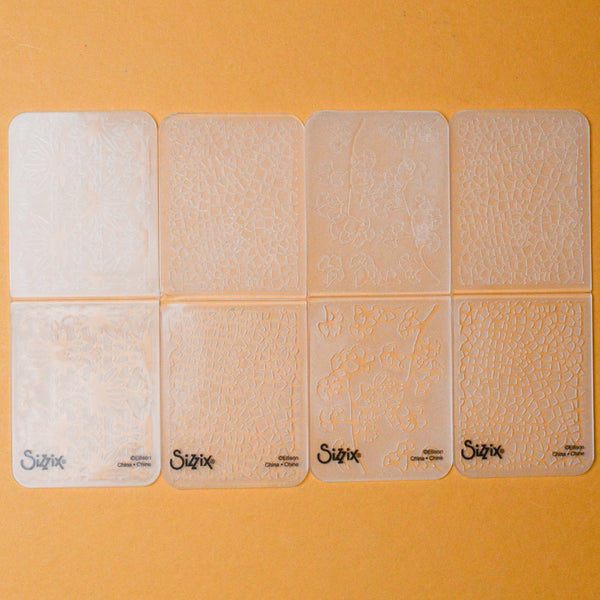Sizzix Mini Embossing Folders Set of 4 Make & Mend