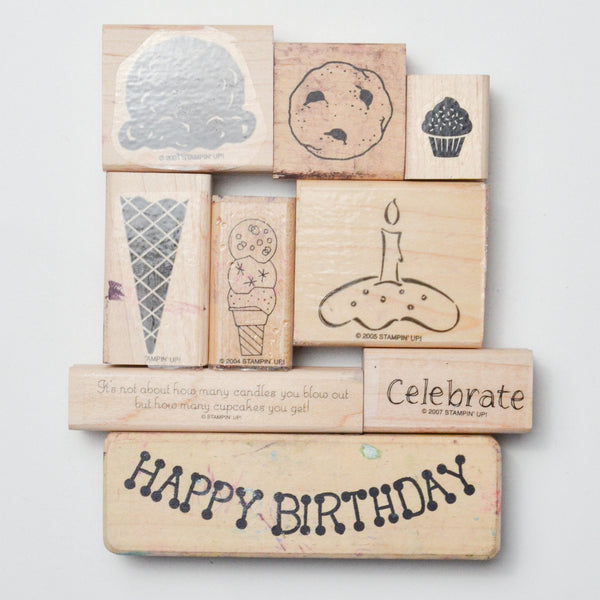 Birthday Themed Stamp Set - Set of 9