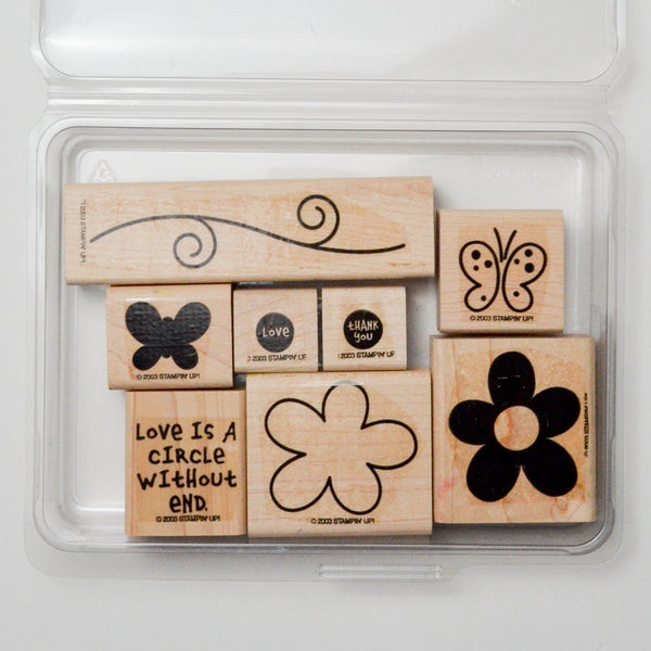 Butterfly + Floral Stamp Set - Set of 8