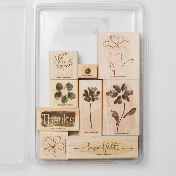 Floral Stamp Set - Set of 9
