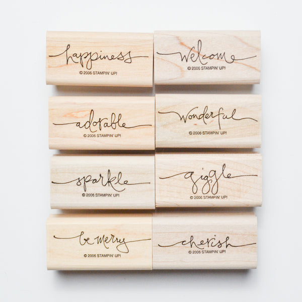 Stampin' Up! Warm Words Stamps - Set of 8