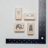 Patterned Occasions Card Message Stamps - Set of 4