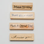 Card Message Stamps - Set of 4