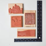 Building Stamps - Set of 4