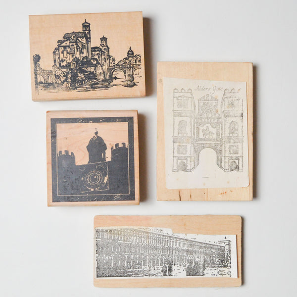 Building Stamps - Set of 4