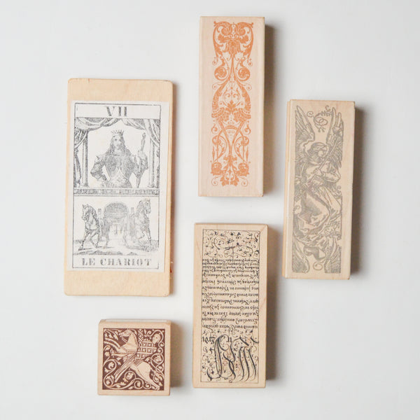 Assorted Renaissance Style Stamps - Set of 5
