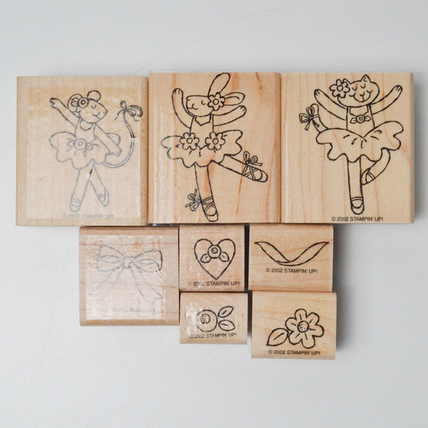 Stampin' Up! Beautiful Ballerinas Rubber Stamps - Set of 8