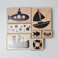 Stampin' Up! Definitely Decorative By Sea Rubber Stamps - Set of 7