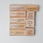 Stampin' Up! Family Phrases Rubber Stamps - Set of 9