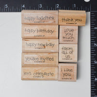 Stampin' Up! Family Phrases Rubber Stamps - Set of 9