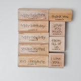 Stampin' Up! Family Phrases Rubber Stamps - Set of 9