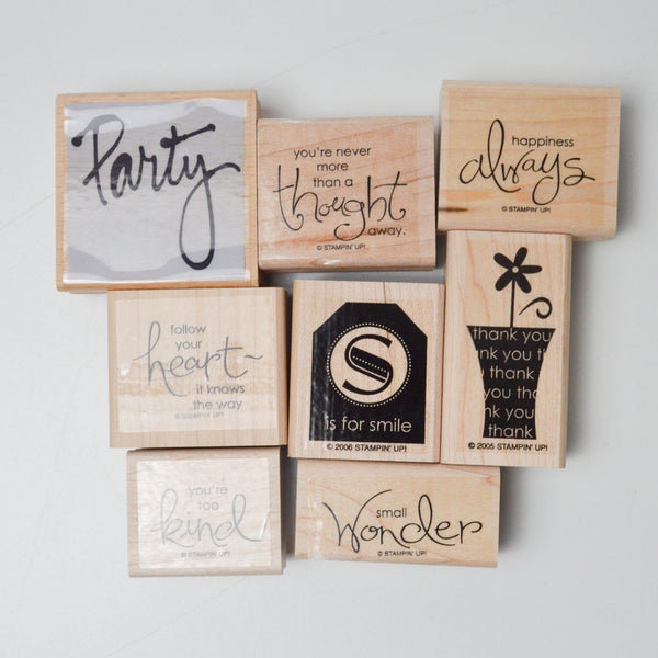 Thank You + Card Sentiments Stamp Bundle - Set of 8