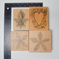 Floral Stamps - Set of 4