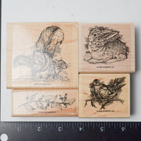 Stampin' Up! Forest Friends Rubber Stamps - Set of 4