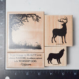 Stampin' Up! Two-Step Stampin' Nature Silhouettes Rubber Stamps - Set of 4